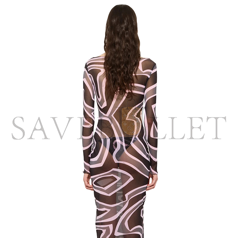 PUCCI LABIRINTO PRINT TULLE DRESS 5UJI355U749047